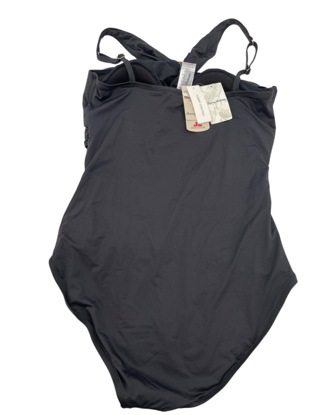 Tommy Bahama Tummy Control Black Halter One-Piece Swimsuit Sz 14 New - Picture 6 of 6